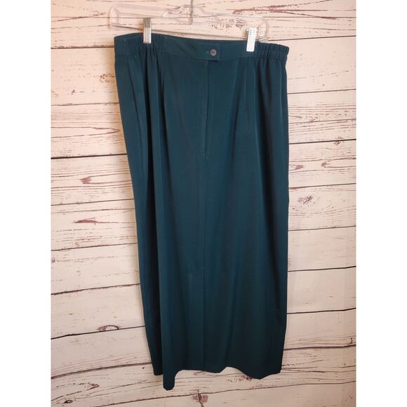 NWT Nancy Michaels Embroidered Green 2-Piece Career Work Shirt & Skirt Size 14.5 - Picture 14 of 16